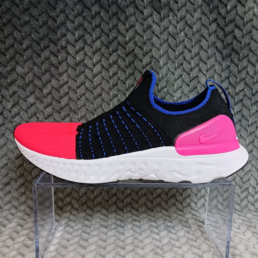 Nike React Phantom Run Flyknit 2 Black Bright Crimson Womens Running Shoe Sz 8.5 - Picture 11 of 14